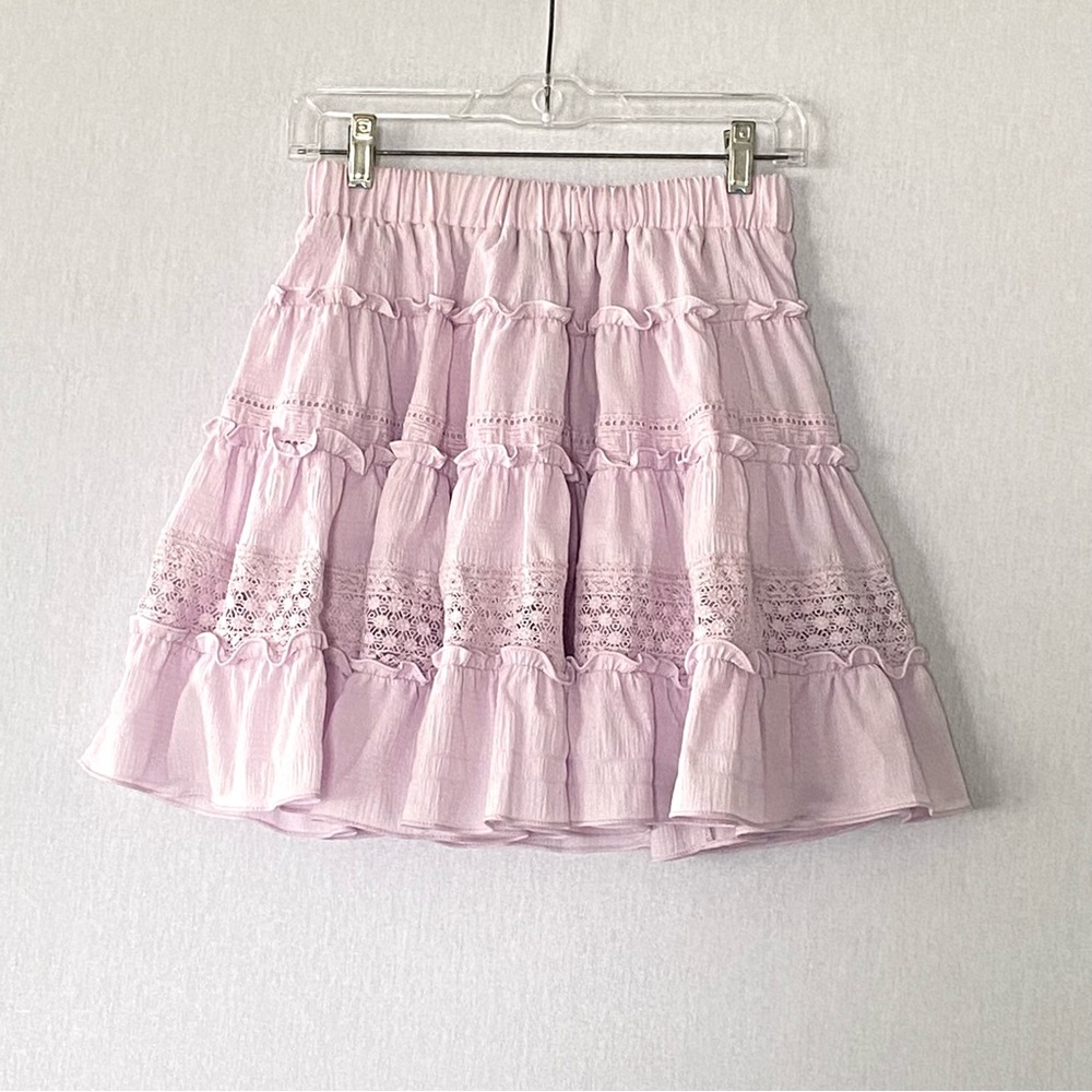 En Saison Mary Mini Skirt in Pink Lavender